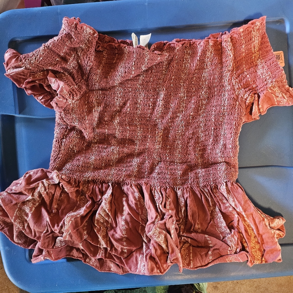 Pink Off-shoulder Japna Peplum Top